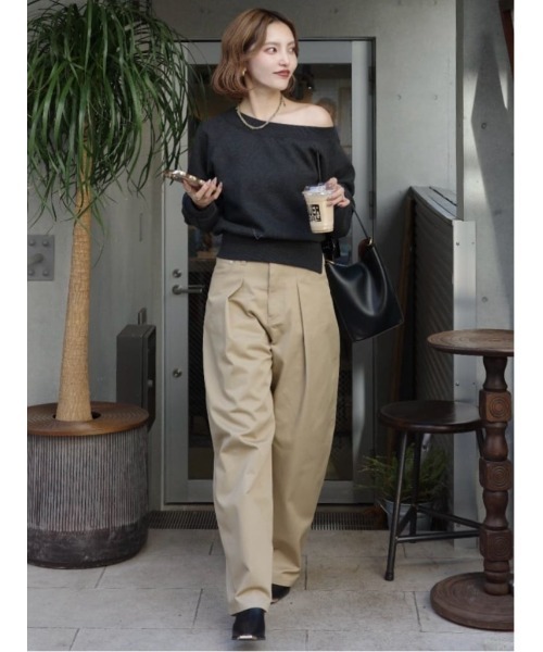 SLY 【THROW】J／W ADJUST CURVE TWILL パンツ THROW by SLY スラックス パンツ J/W ADJUST CURVE TWILL PT ジャスト