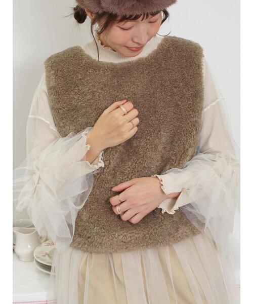 「Samansa Mos2」 ベスト F ダークブラウン レディース_画像3