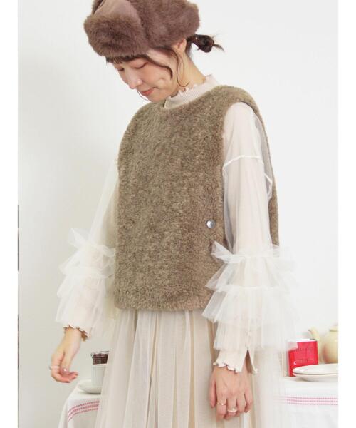 「Samansa Mos2」 ベスト F ダークブラウン レディース_画像7