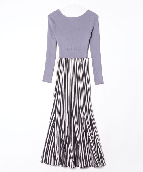 「MERCURYDUO」 ニットワンピース SMALL パープル レディース_画像2