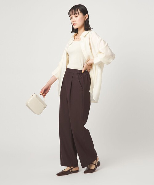 1週間限定　Peoplesense ワイドパンツ 金ボタンLサイズ green label relaxing（グリーンレーベルリラクシング） ワイドパンツ
