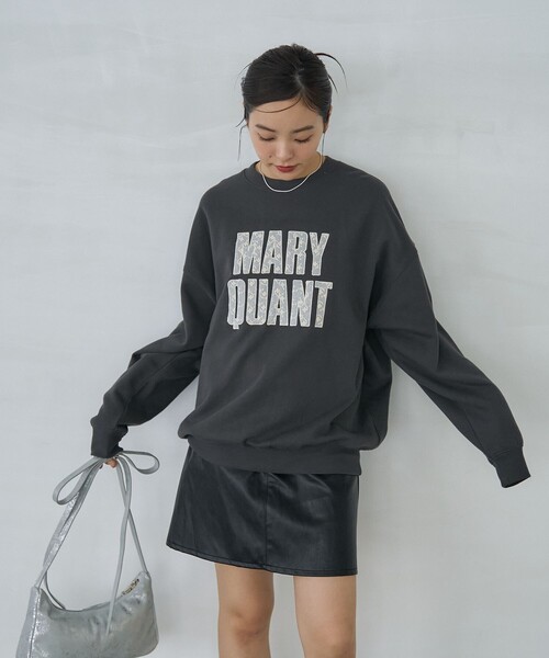 「PUBLUX」 長袖カットソー フリ- チャコールグレー レディース_画像6