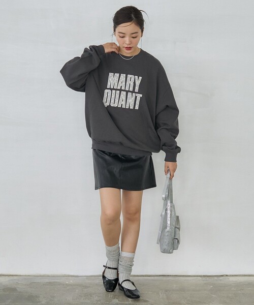 「PUBLUX」 長袖カットソー フリ- チャコールグレー レディース_画像7