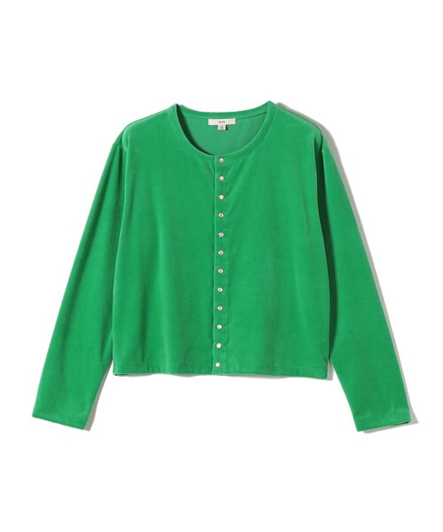 SHIPS（シップス） カーディガン 「手洗い可能」コットン ベロア
