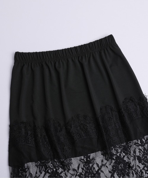 スカート ヘムレイヤード スカラップレース : ZOZOTOWN Yahoo!店