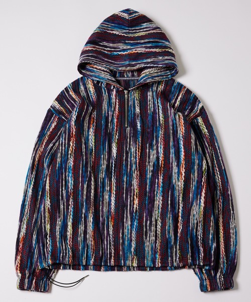 「AIVER」 プルオーバーパーカー LARGE ブルー メンズ_画像2