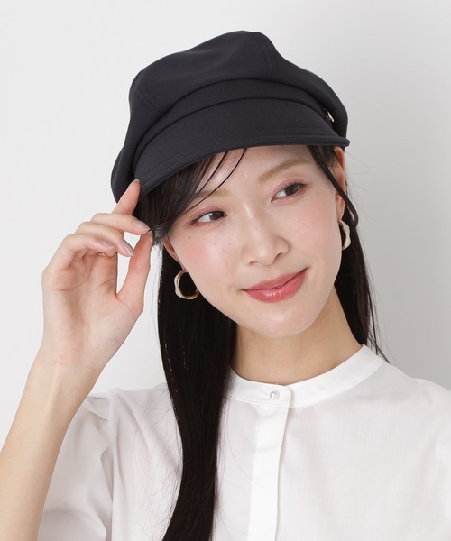 AUBERGE キャスケット 美品 FURLA（フルラ） 帽子 キャスケット 遮光 キャスケット アーチロゴ