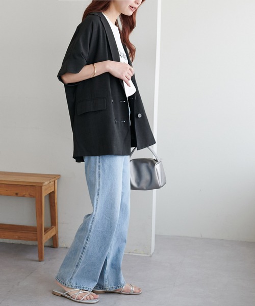 「DISCOAT」 ジャケット FREE ライトグレー レディース_画像4