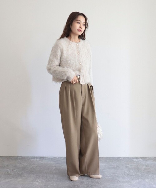 「fredy emue」 ニットカーディガン 38 グレー レディース_画像2