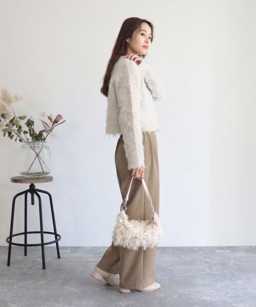 「fredy emue」 ニットカーディガン 38 グレー レディース_画像3