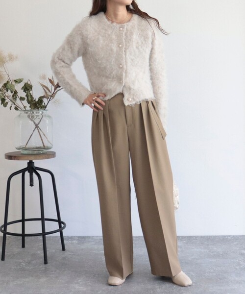 「fredy emue」 ニットカーディガン 38 グレー レディース_画像4