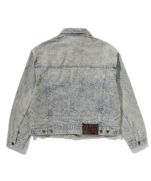 デニムジャケット gジャン LINE CAMO JACQUARD DENIM JACKET メンズの画像
