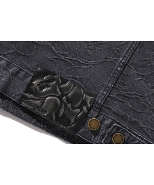 デニムジャケット gジャン LINE CAMO JACQUARD DENIM JACKET メンズの画像