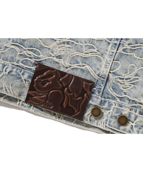デニムジャケット gジャン LINE CAMO JACQUARD DENIM JACKET メンズの画像