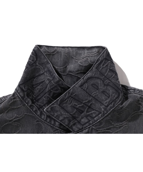 デニムジャケット gジャン LINE CAMO JACQUARD DENIM JACKET メンズの画像