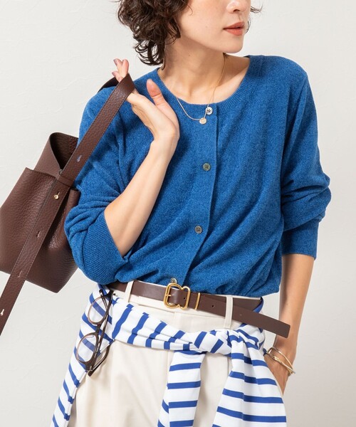 「Rie Miller」 ニットカーディガン 38 パープル レディース_画像4