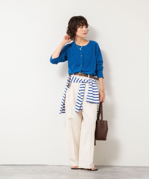 「Rie Miller」 ニットカーディガン 38 パープル レディース_画像8