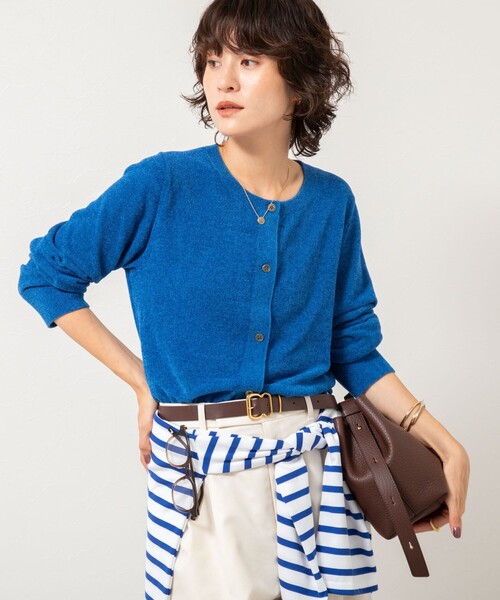 「Rie Miller」 ニットカーディガン 38 パープル レディース_画像9