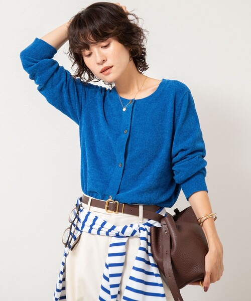 「Rie Miller」 ニットカーディガン 38 パープル レディース_画像10