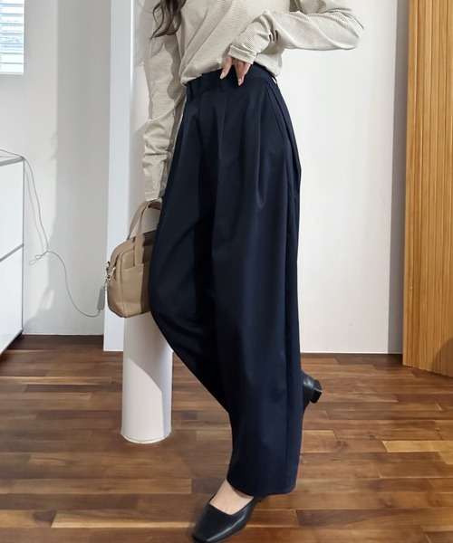 「Eclat one」 チノパンツ L アイボリー レディース_画像3