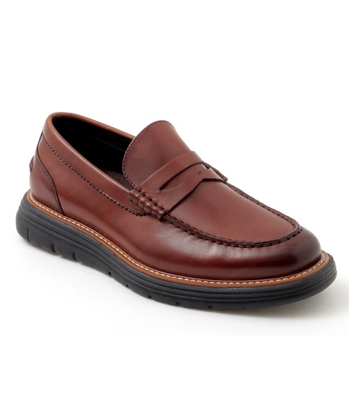 イタリー製　ローファー ブラウン　リザード/牛革　27～28ｃｍ　10Ｄ ROCKPORT（ロックポート） ローファー 「MEN」ケンブリッジ イーズ