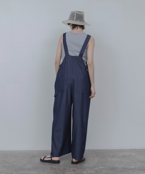 Eimee Law ネイビー サロペット Eimee Law（エイミーロウ） サロペット オーバーオール ペインターロゴ