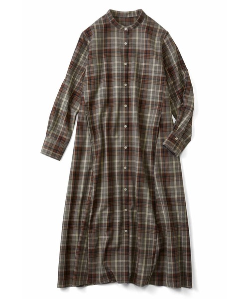 「Live in comfort」 長袖ワンピース MEDIUM ブラウン系その他 レディース_画像6