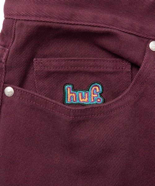 「HUF」 デニムパンツ 30inch ワイン メンズ