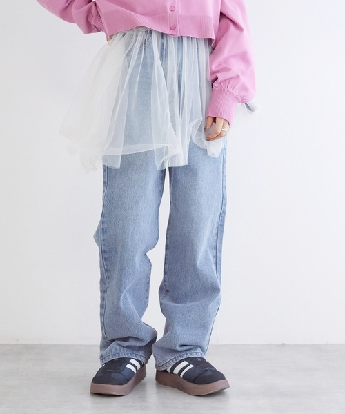 「w closet」 デニムパンツ - ブルー レディース_画像3