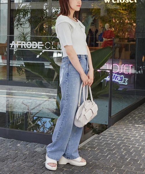 「w closet」 デニムパンツ - ブルー レディース_画像5