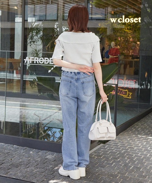 「w closet」 デニムパンツ - ブルー レディース_画像9