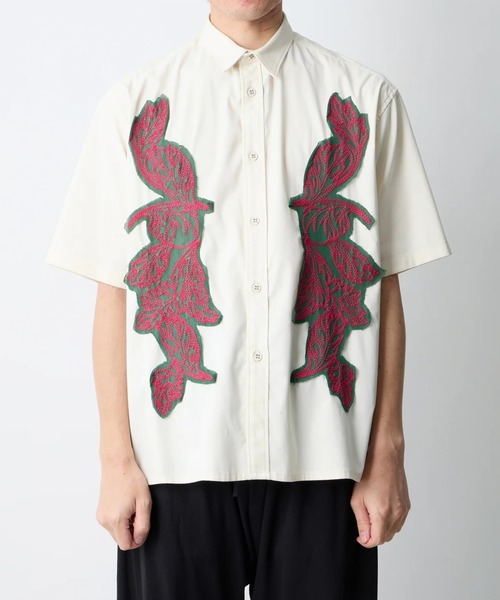 uvカット シャツ 「White Mountaineering/ホワイトマウンテニアリング」EMBROIDERY SHORT SLEEVE SHIRTの画像