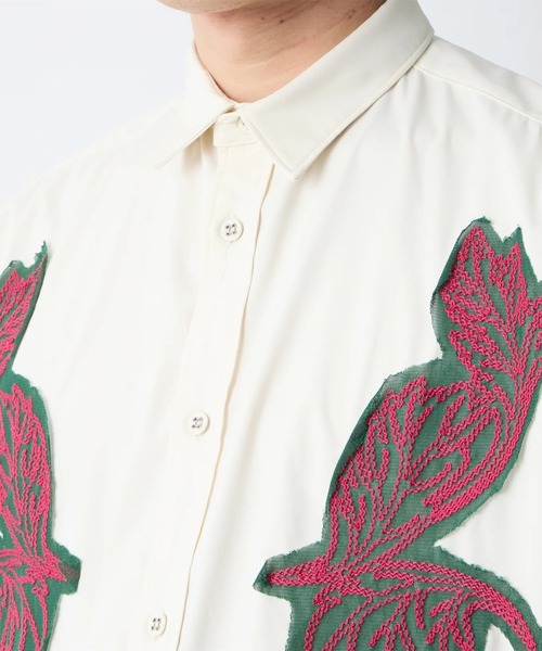 uvカット シャツ 「White Mountaineering/ホワイトマウンテニアリング」EMBROIDERY SHORT SLEEVE SHIRTの画像