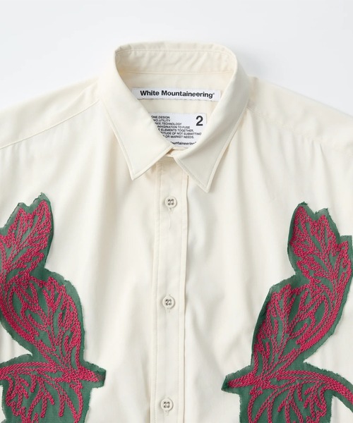 uvカット シャツ 「White Mountaineering/ホワイトマウンテニアリング」EMBROIDERY SHORT SLEEVE SHIRTの画像