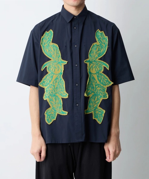 uvカット シャツ 「White Mountaineering/ホワイトマウンテニアリング」EMBROIDERY SHORT SLEEVE SHIRTの画像