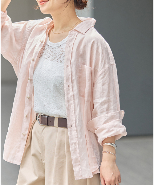 tシャツ ストレッチフラワーレースタンク レディースの画像