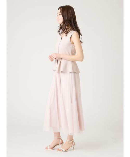 CELFORD ロング ジレ ベルト ワンピース 36 Aライン CELFORD（セルフォード） ワンピース ジレドッキングワンピース
