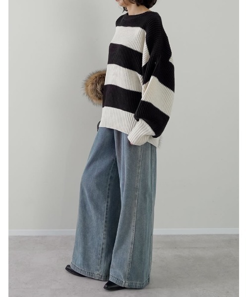 「Re:EDIT」 デニムパンツ MEDIUM ブルー系その他2 レディース_画像3