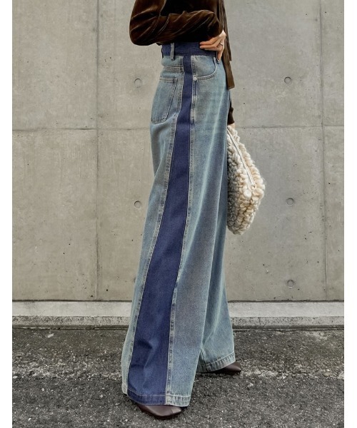 「Re:EDIT」 デニムパンツ MEDIUM ブルー系その他2 レディース_画像5