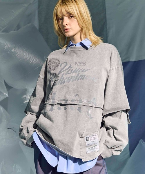 MAISON SPECIAL 長袖Tシャツ ロンT メゾンスペシャル MAISON SPECIAL（メゾンスペシャル） 長袖Tシャツ 2 ライトグレー