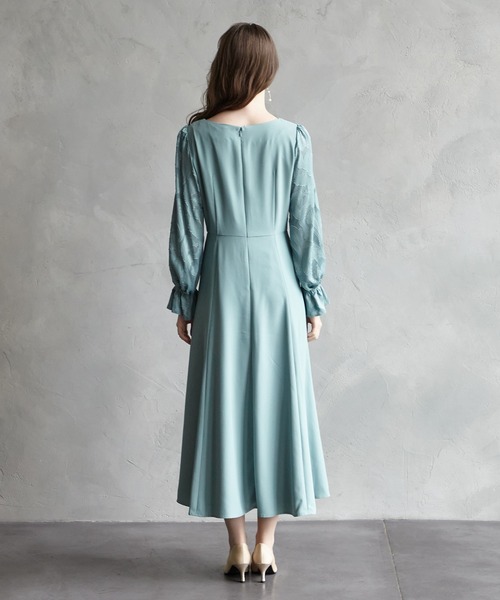 「AIMER」 長袖ワンピース LARGE グリーン レディース_画像4