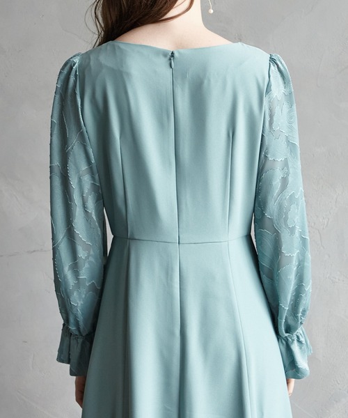 「AIMER」 長袖ワンピース LARGE グリーン レディース_画像6