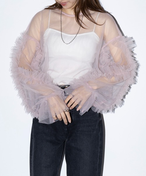 「MAISON BREEZE reveur」 長袖カットソー FREE チャコールグレー レディース_画像5