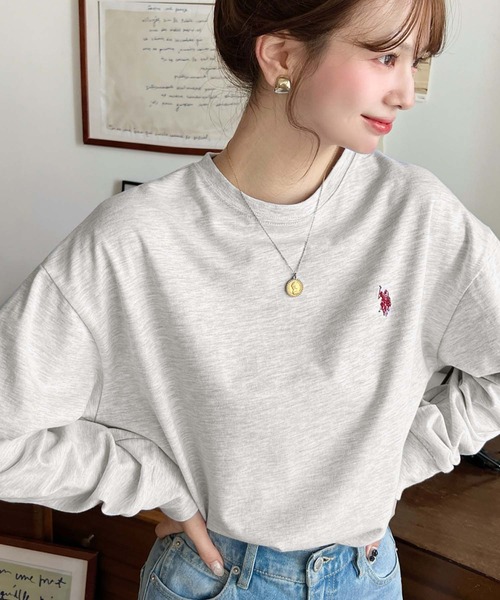 「U.S. POLO ASSN.」 長袖カットソー FREE ネイビー レディース_画像6