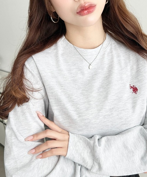 「U.S. POLO ASSN.」 長袖カットソー FREE ネイビー レディース_画像7