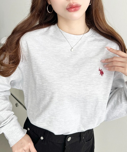 「U.S. POLO ASSN.」 長袖カットソー FREE ネイビー レディース_画像8