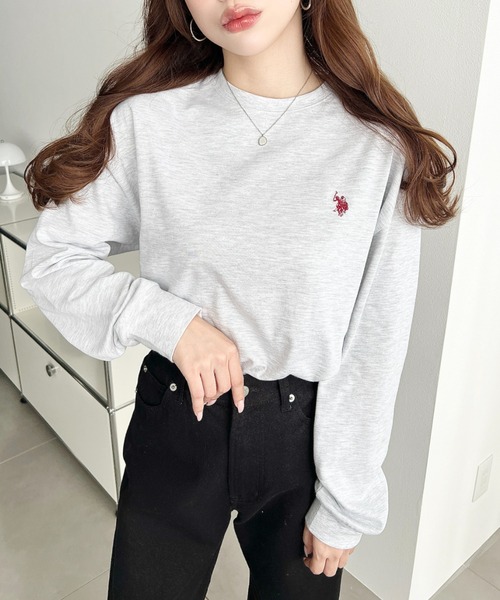 「U.S. POLO ASSN.」 長袖カットソー FREE ネイビー レディース_画像9