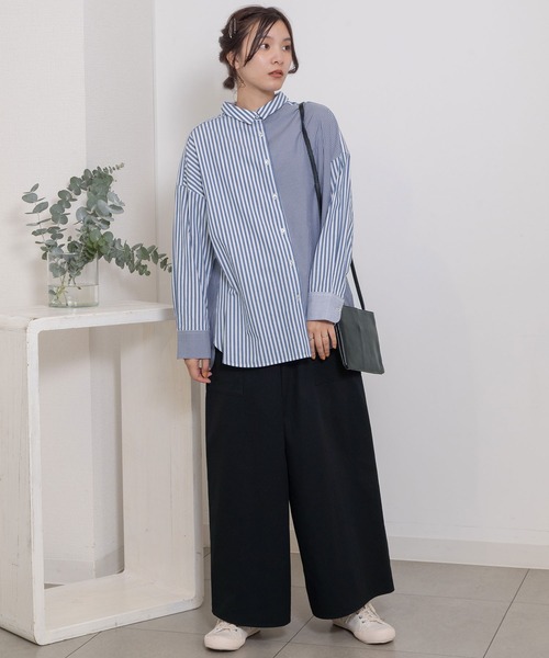 「POU DOU DOU」 長袖シャツ 3 ネイビー レディース_画像7