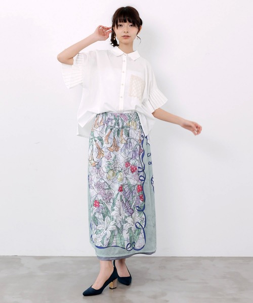 iS ScoLar（イズスカラー） スカート 562240：メッシュ花柄orラメ