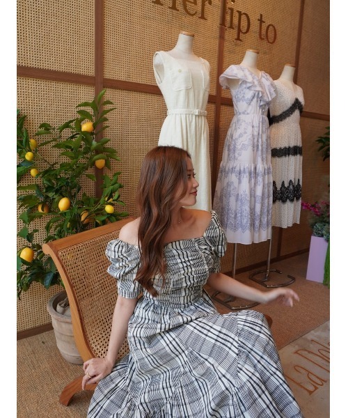 Her lip to ワンピース 半袖 Alizee Off-Shoulder Dress : ZOZOTOWN